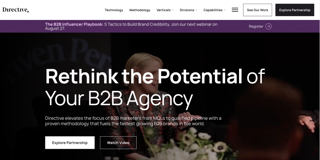 Directive B2B technology agency, featured in our comparison of the best PR agencies for tech startups in 2026.